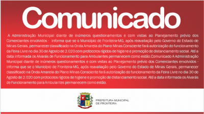 COMUNICADO IMPORTANTE