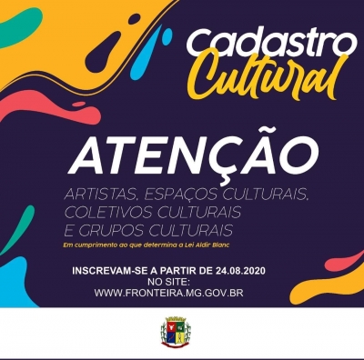 Cadastro do Setor Cultural de Fronteira MG  Para implantação da Lei Aldir Blanc